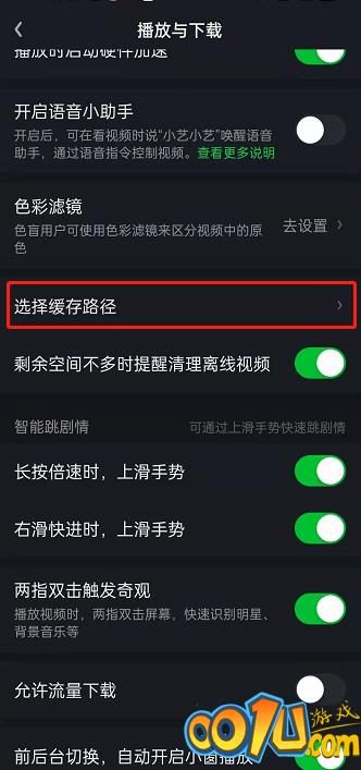 爱奇艺缓存路径在哪改？爱奇艺修改视频下载路径教程截图