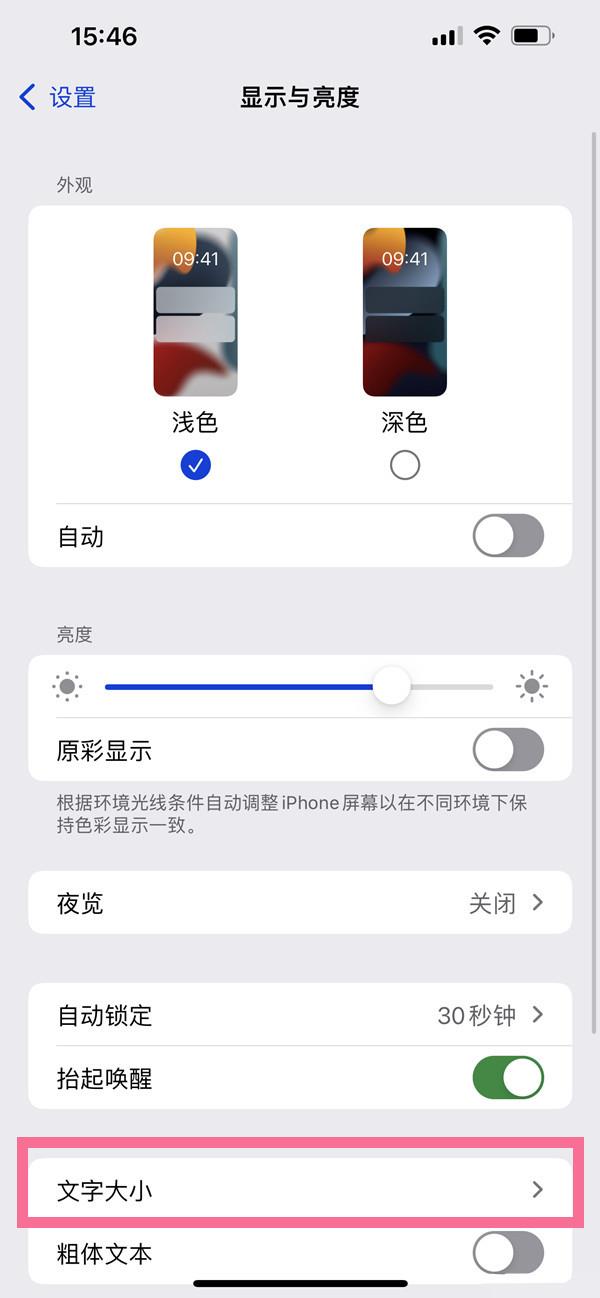 iphone13如何调整字体尺寸？iphone13设置字体大小教程截图