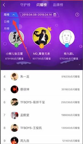 超级星饭团查看日榜的操作步骤截图