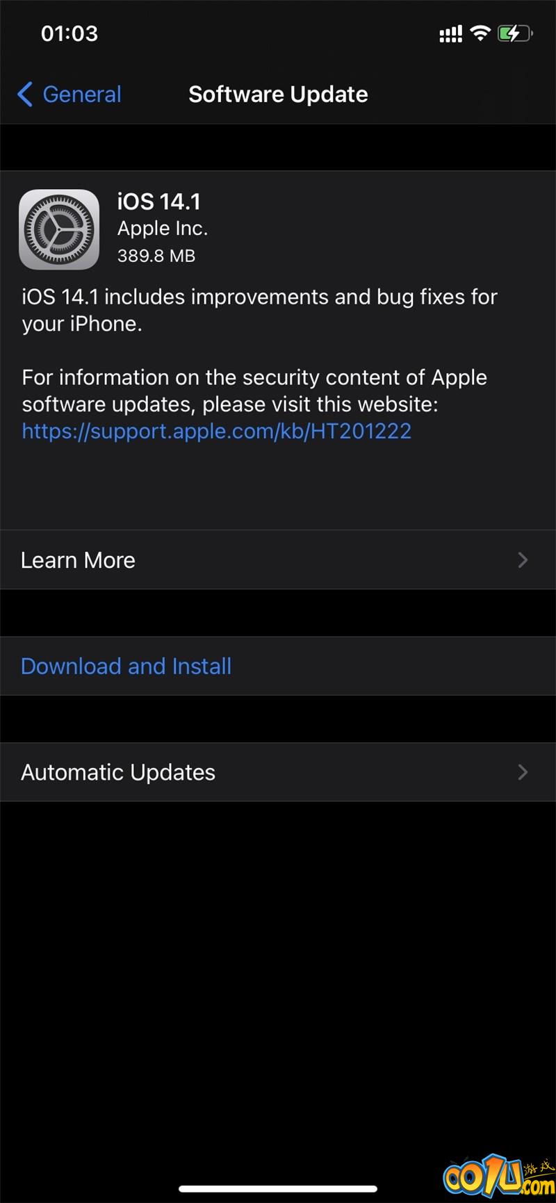 ios14.1正式版更新了什么?iOS14.1正式版更新内容截图