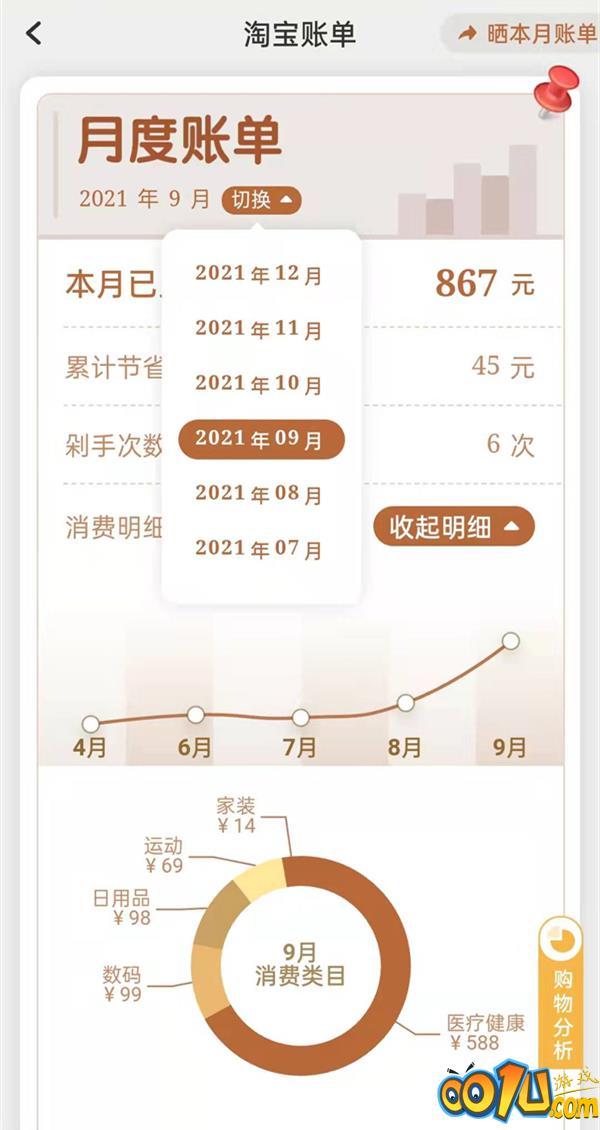 淘宝从哪里看消费总额？淘宝查看年度消费总额教程截图