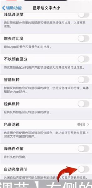 iphone11中设置屏幕自动调节亮度的详细步骤截图