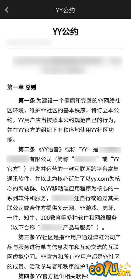 YY怎么查看YY公约？YY查看YY公约方法截图