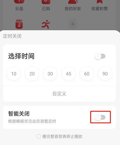 网易云音乐怎么设置智能关闭？网易云音乐设置智能关闭方法截图