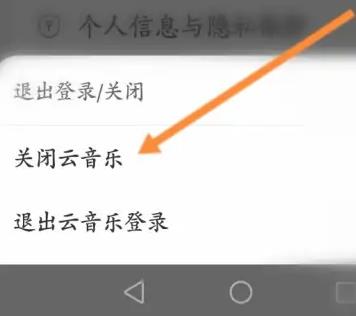 网易云音乐怎样关闭云音乐？网易云音乐关闭云音乐的详细步骤截图