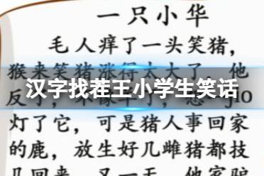 汉字找茬王小学生笑话 找出37个错别字攻略